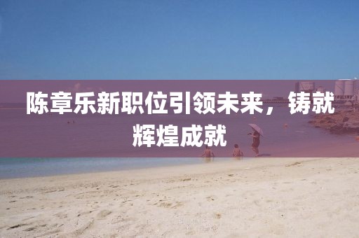 陈章乐新职位引领未来，铸就辉煌成就