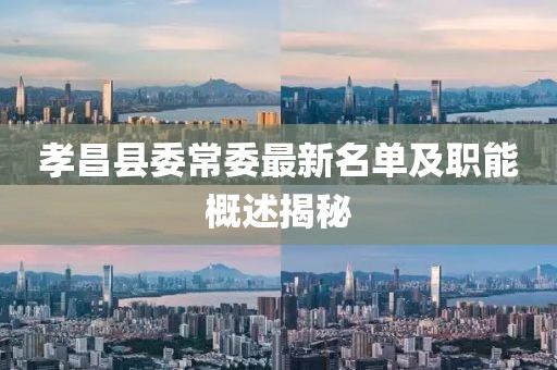 孝昌县委常委最新名单及职能概述揭秘