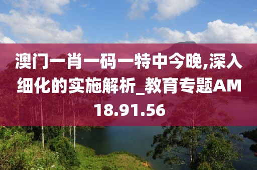 澳门一肖一码一特中今晚,深入细化的实施解析_教育专题AM18.91.56