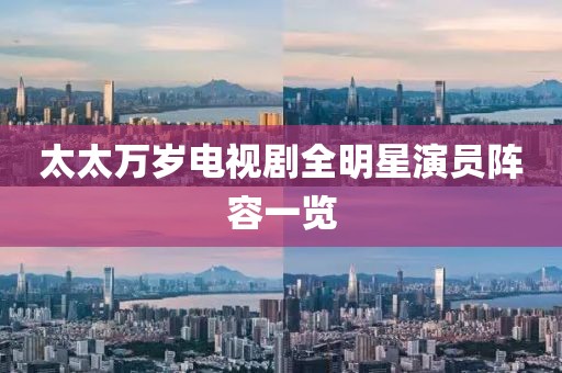 太太万岁电视剧全明星演员阵容一览