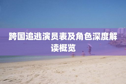 跨国追逃演员表及角色深度解读概览