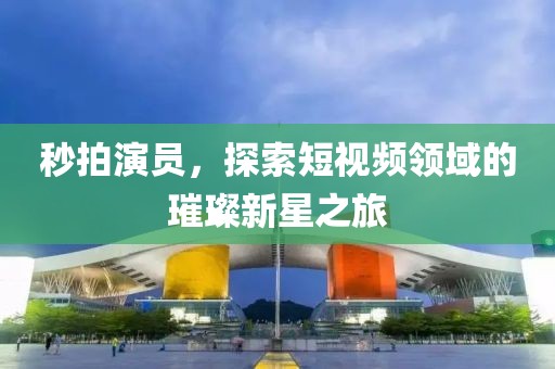 秒拍演员，探索短视频领域的璀璨新星之旅