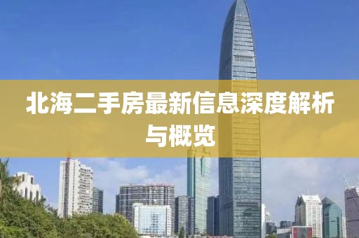 北海二手房最新信息深度解析与概览