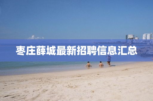枣庄薛城最新招聘信息汇总