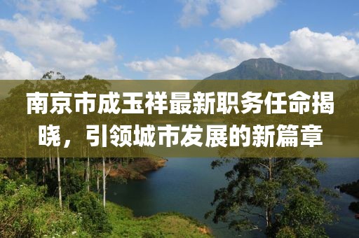 南京市成玉祥最新职务任命揭晓，引领城市发展的新篇章