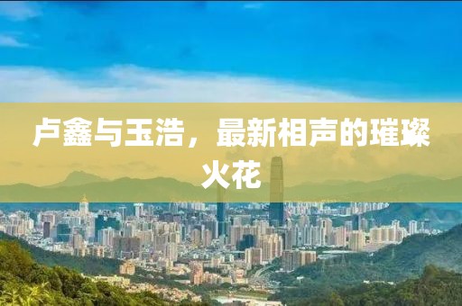 卢鑫与玉浩，最新相声的璀璨火花