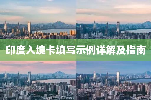印度入境卡填写示例详解及指南