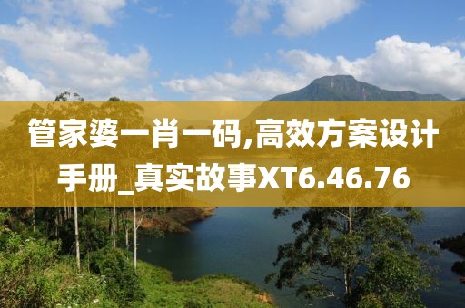 管家婆一肖一码,高效方案设计手册_真实故事XT6.46.76