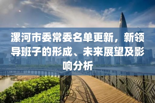 漯河市委常委名单更新，新领导班子的形成、未来展望及影响分析