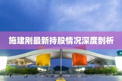 施建刚最新持股情况深度剖析