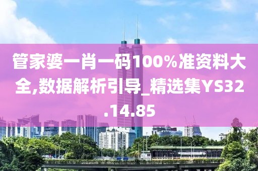 管家婆一肖一码100%准资料大全,数据解析引导_精选集YS32.14.85