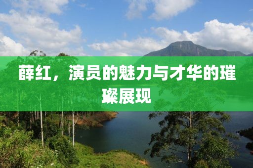 薛红，演员的魅力与才华的璀璨展现