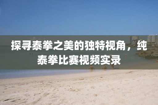 探寻泰拳之美的独特视角，纯泰拳比赛视频实录