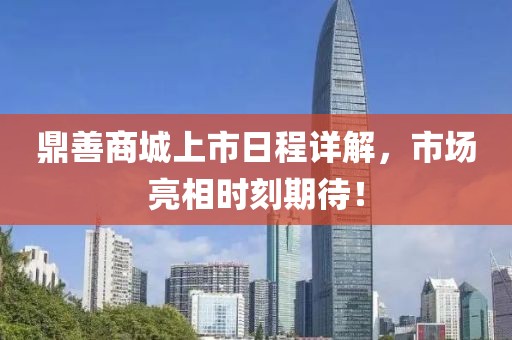 鼎善商城上市日程详解，市场亮相时刻期待！