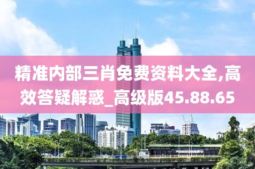 精准内部三肖免费资料大全,高效答疑解惑_高级版45.88.65