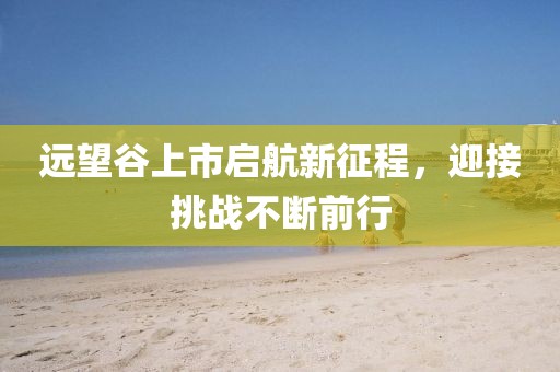 远望谷上市启航新征程，迎接挑战不断前行