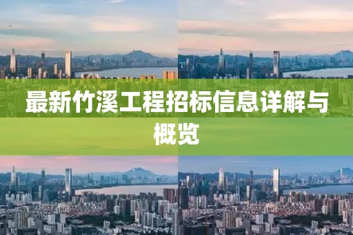 最新竹溪工程招标信息详解与概览