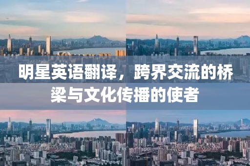 明星英语翻译，跨界交流的桥梁与文化传播的使者