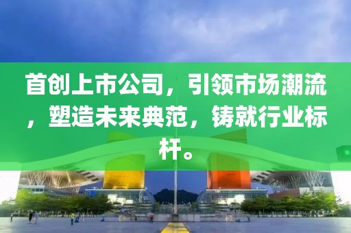 首创上市公司，引领市场潮流，塑造未来典范，铸就行业标杆。