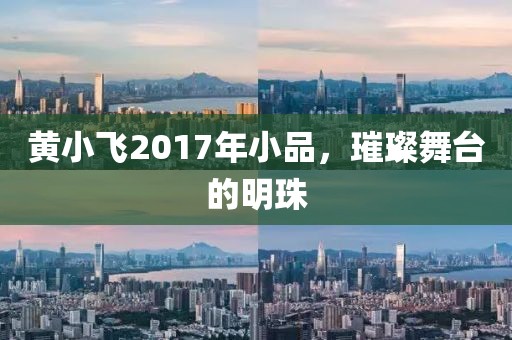 黄小飞2017年小品，璀璨舞台的明珠