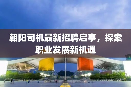 朝阳司机最新招聘启事，探索职业发展新机遇