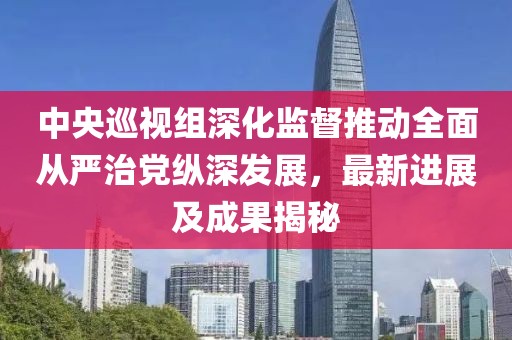 中央巡视组深化监督推动全面从严治党纵深发展，最新进展及成果揭秘