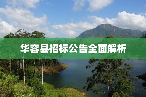 华容县招标公告全面解析