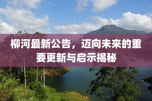 柳河最新公告，迈向未来的重要更新与启示揭秘