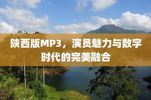 陕西版MP3，演员魅力与数字时代的完美融合