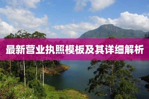 最新营业执照模板及其详细解析