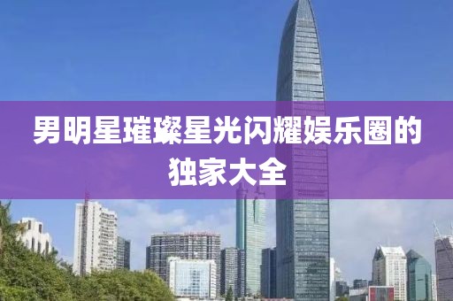 男明星璀璨星光闪耀娱乐圈的独家大全