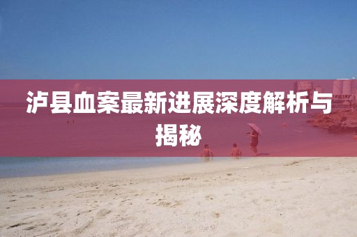 泸县血案最新进展深度解析与揭秘