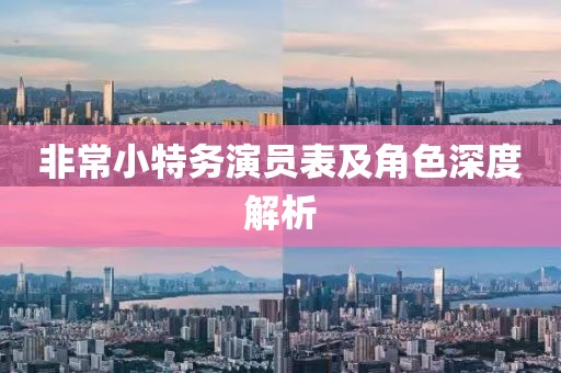 非常小特务演员表及角色深度解析