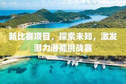 新比赛项目，探索未知，激发潜力潜能挑战赛