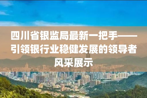 四川省银监局最新一把手——引领银行业稳健发展的领导者风采展示
