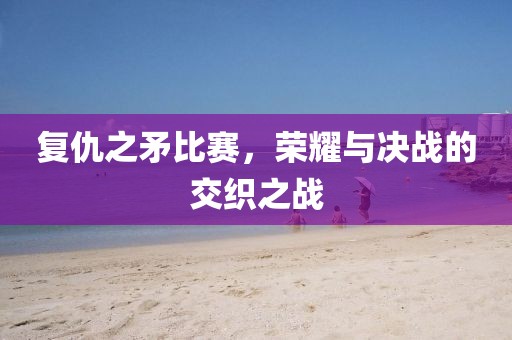 复仇之矛比赛，荣耀与决战的交织之战