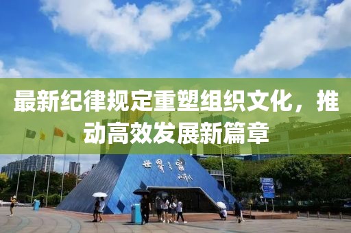 最新纪律规定重塑组织文化，推动高效发展新篇章