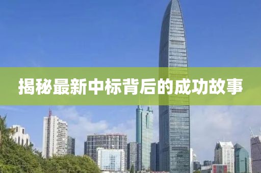 揭秘最新中标背后的成功故事