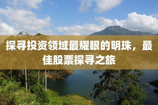 探寻投资领域最耀眼的明珠，最佳股票探寻之旅