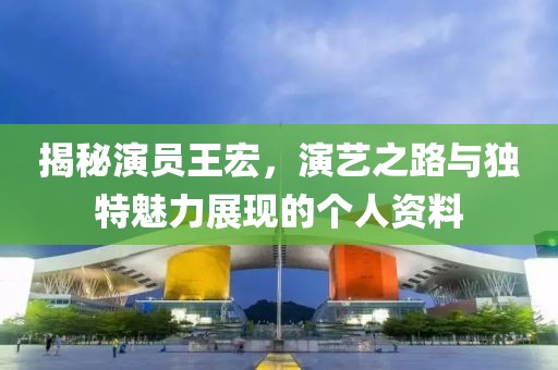 揭秘演员王宏，演艺之路与独特魅力展现的个人资料