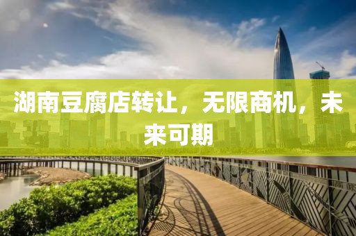 湖南豆腐店转让，无限商机，未来可期