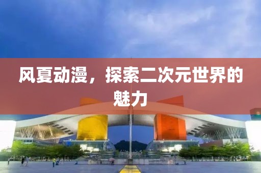 风夏动漫，探索二次元世界的魅力