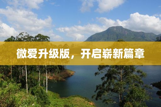 微爱升级版，开启崭新篇章
