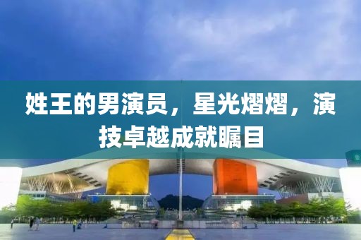 姓王的男演员，星光熠熠，演技卓越成就瞩目