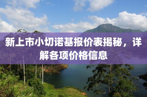 新上市小切诺基报价表揭秘，详解各项价格信息