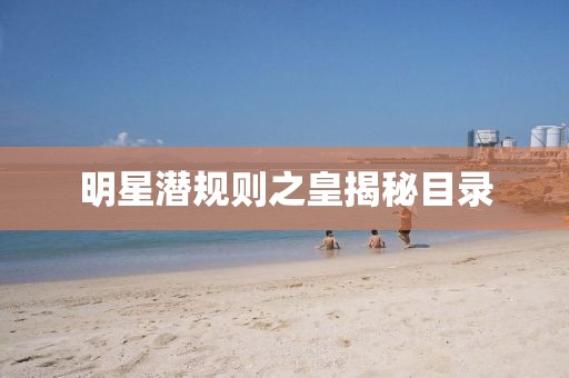 明星潜规则之皇揭秘目录