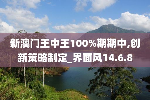 新澳门王中王100%期期中,创新策略制定_界面风14.6.8
